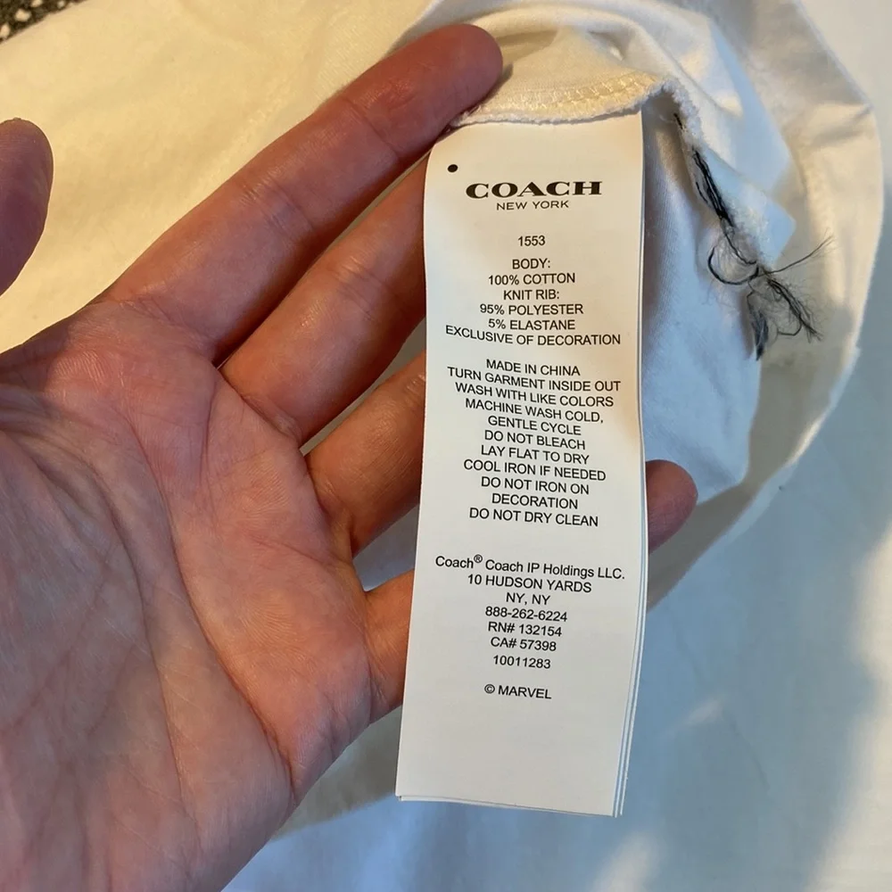Limited Edition Coach x Marvel Captain Marvel Comic Graphic Oversized T-Shirt XS
